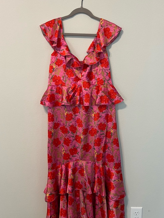 Show Me Your MuMu Dresses & Skirts - Show Me Your Mumu Reese Ruffle Pink and Red Floral Dress